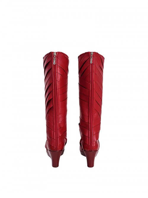 Daredevil Unleash Hell Elektra Halloween Cosplay Accessories Red High Heel Boots