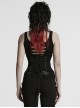 Cool Unique Versatile Personalized Metal Buckles Black Punk Style Interlaced Corset