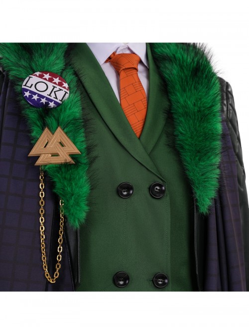 Marvel Rivals Loki Laufeyson Presidential Attire Chaos Halloween Cosplay Costume Set Without Shoes And Headdress