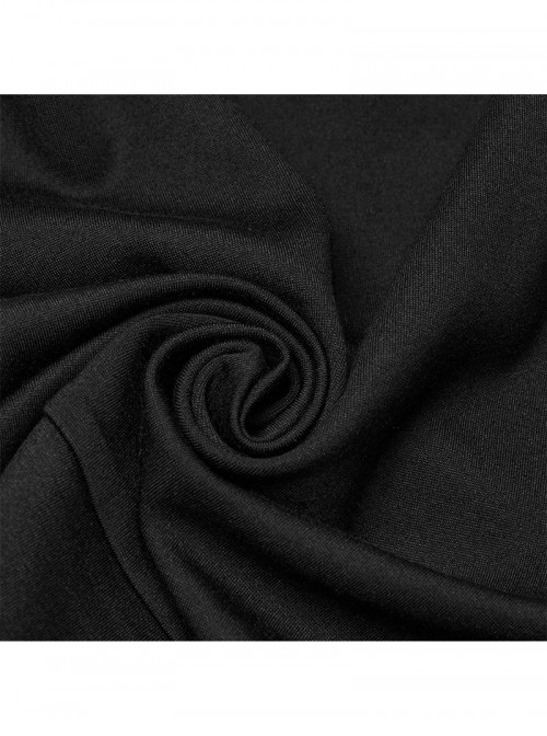 Balck Elastic Textured Knitted Punk Style Detachable Tassel Slim Fit Flared Pants