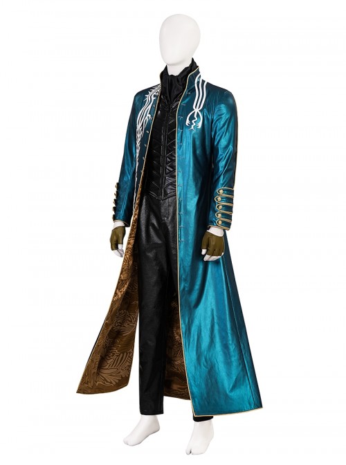 Game Devil May Cry 3 Vergil Halloween Cosplay Costume Set Without Shoes