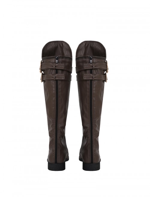 Game Devil May Cry 3 Vergil Halloween Cosplay Accessories Brown Boots