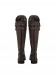 Game Devil May Cry 3 Vergil Halloween Cosplay Accessories Brown Boots
