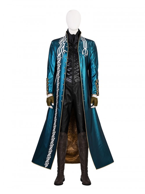 Game Devil May Cry 3 Vergil Halloween Cosplay Accessories Brown Boots
