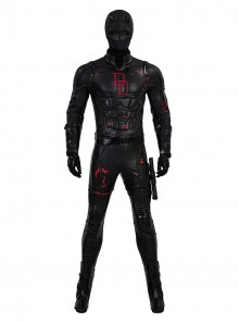 Daredevil Born Again Season 2 Daredevil Black Battle Suit Halloween Cosplay Costume Set Without Shoes And Helmet