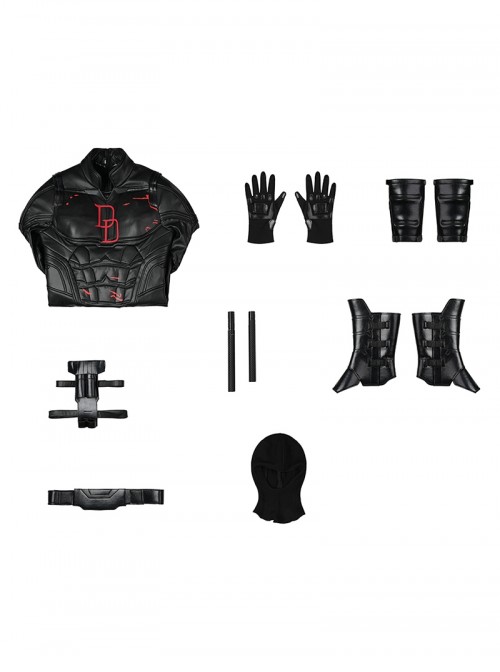 Daredevil Born Again Season 2 Daredevil Black Battle Suit Halloween Cosplay Costume Set Without Shoes And Helmet