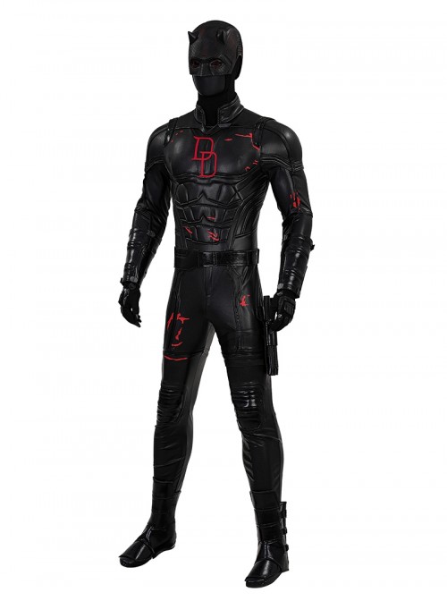 Daredevil Born Again Season 2 Daredevil Black Battle Suit Halloween Cosplay Costume Set Without Shoes And Helmet