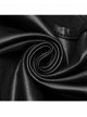Black Fashionable Glossy Knit Splicing Intersect Strap Punk Style Sexy Intersect Vest