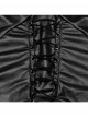 Black Fashionable Glossy Knit Splicing Intersect Strap Punk Style Sexy Intersect Vest