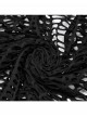 Versatile Unique Elastic Black Irregular Mesh Deep-V Sexy Punk Mesh T-Shirt