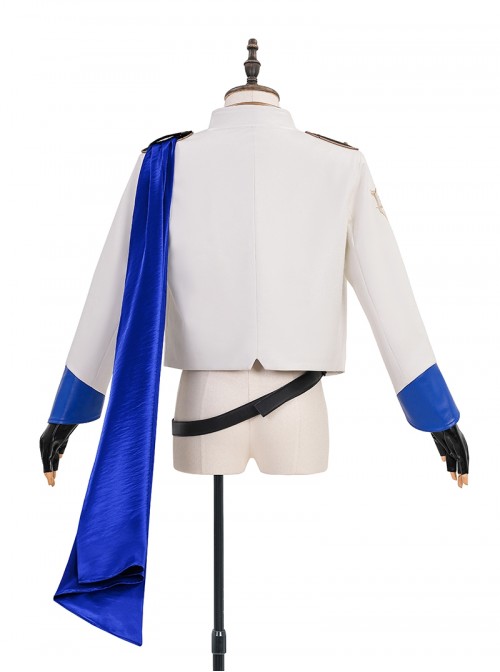 Final Fantasy XIV Prince Dragon Knight Blue Cosplay Men's Halloween Cosplay Costume Set