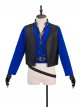 Final Fantasy XIV Prince Dragon Knight Blue Cosplay Men's Halloween Cosplay Costume Set