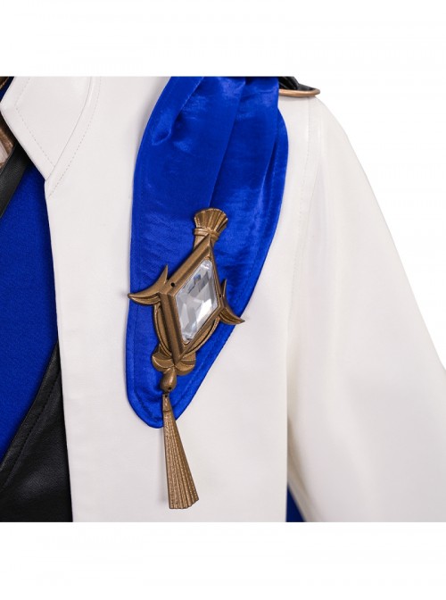 Final Fantasy XIV Prince Dragon Knight Blue Cosplay Men's Halloween Cosplay Costume Set