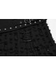 Fashionable Black Irregular Waistband Versatile Sexy Decadent Punk Style Denim Skirt
