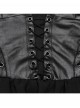 Punk Style Black Elastic Rubberrized Knitted Chiffon Sexy Hollow Chest Halter Neck Dress