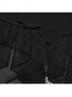 Punk Style Black Elastic Rubberrized Knitted Chiffon Sexy Hollow Chest Halter Neck Dress