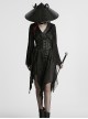 Gothic Punk Style Asymmetric Lapel Collar Asymmetric Hem Elegant Sexy Black Kimono