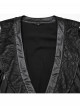 Gothic Punk Style Asymmetric Lapel Collar Asymmetric Hem Elegant Sexy Black Kimono