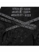 Black Cool Versatile Twill Woven Punk Style Sexy High Slits Detachable Skirt