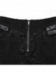 Black Cool Versatile Twill Woven Punk Style Sexy High Slits Detachable Skirt