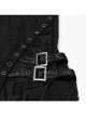 Versatile Gothic Style Fashionable Punk Mesh Yarn Black Lace Irregular Split Long Dress