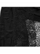Versatile Gothic Style Fashionable Punk Mesh Yarn Black Lace Irregular Split Long Dress