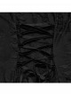 Versatile Gothic Style Fashionable Punk Mesh Yarn Black Lace Irregular Split Long Dress