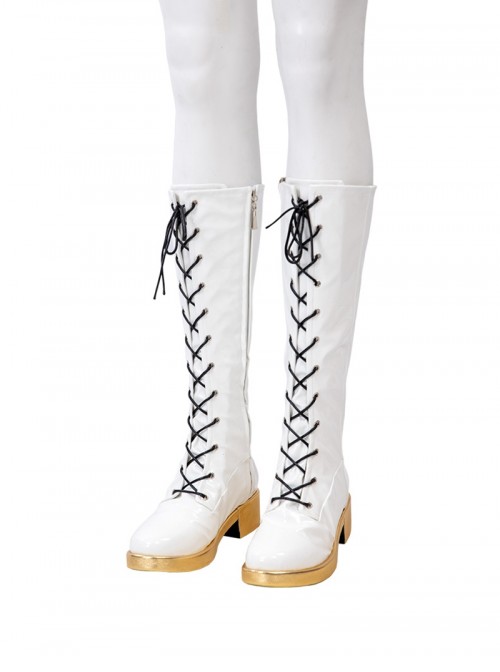 KPop Demon Hunters Rumi Halloween Cosplay Accessories White Boots