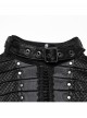 Black Punk Style Visual Creative Lace Mesh Yarn Slim Fit Long Sleeves Dress