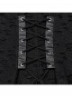 Black Punk Style Visual Creative Lace Mesh Yarn Slim Fit Long Sleeves Dress