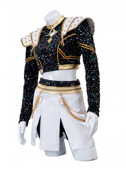 Animated Movie KPop Demon Hunters Zoey Halloween Cosplay Costume Set Without Shoes