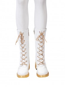 Animated Movie KPop Demon Hunters Zoey Halloween Cosplay Accessories White Boots