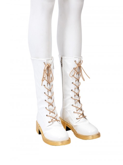 Animated Movie KPop Demon Hunters Zoey Halloween Cosplay Accessories White Boots