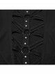 Black Punk Style Sacred Nun Sexy Translucent Mesh Yarn Hooded Visual Slim Fit Dress