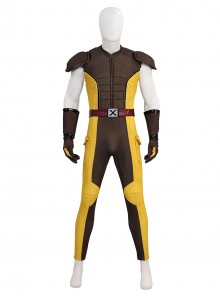 Deadpool & Wolverine Wolverine Brown Battle Suit Halloween Cosplay Costume Set Without Shoes And Wolf Claw