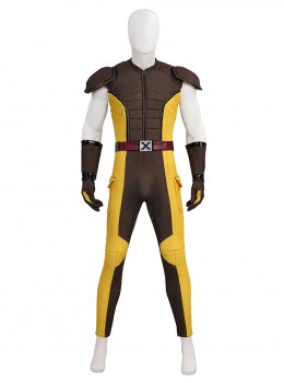 Deadpool & Wolverine Wolverine Brown Battle Suit Halloween Cosplay Costume Set Without Shoes And Wolf Claw