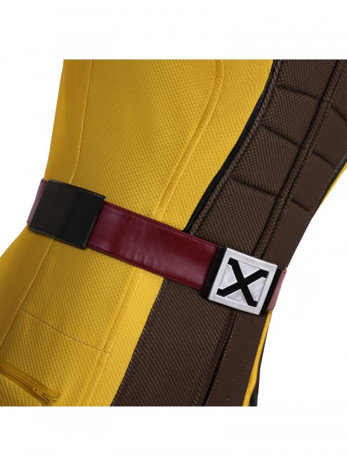 Deadpool & Wolverine Wolverine Brown Battle Suit Halloween Cosplay Costume Set Without Shoes And Wolf Claw