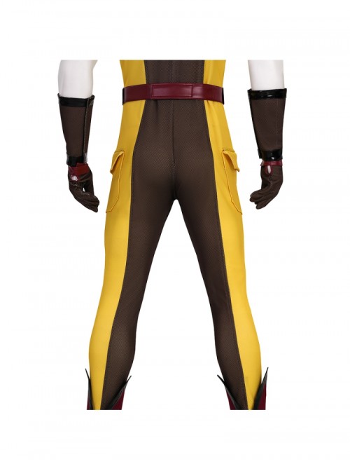 Deadpool & Wolverine Wolverine Brown Battle Suit Halloween Cosplay Costume Set Without Shoes And Wolf Claw