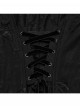 Gothic Style Tattered Knit Black Decadent Asymmetric Knitted Double Layers Hooded Coat