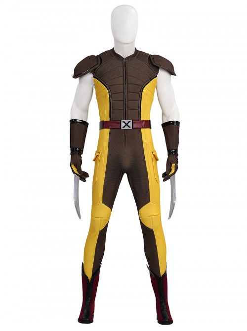 Deadpool & Wolverine Wolverine Brown Battle Suit Halloween Cosplay Accessories Wolf Claw