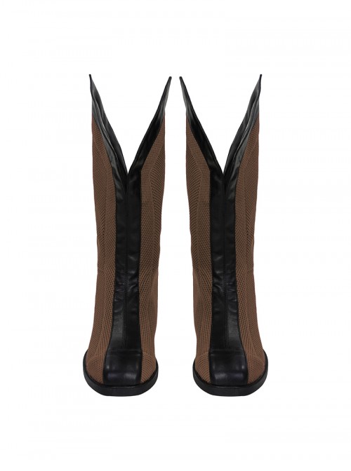 Deadpool & Wolverine Wolverine Brown Battle Suit Halloween Cosplay Accessories Brown Boots