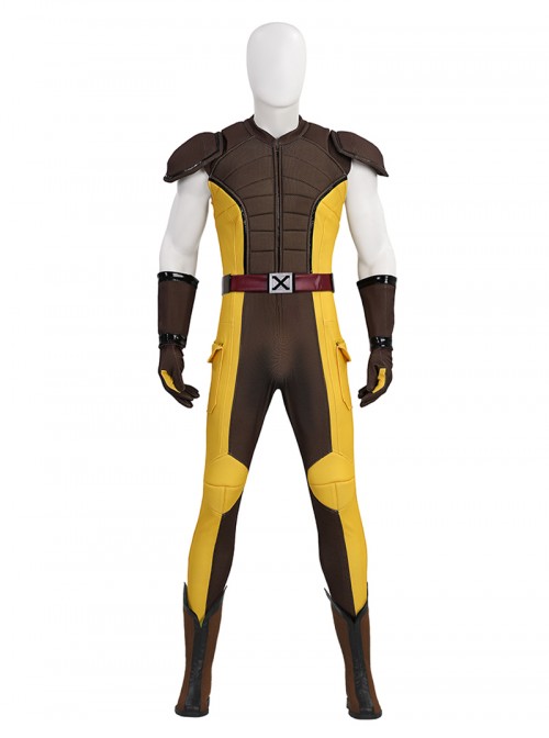 Deadpool & Wolverine Wolverine Brown Battle Suit Halloween Cosplay Accessories Brown Boots