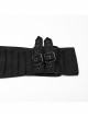 Punk Style Cool Elastic Knitted Denim Versatile Black Hooded Cut Washed Long Sleeves Jacket