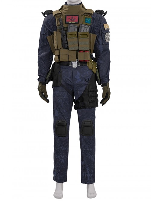 Game Delta Force Wei Long Dragon Halloween Cosplay Costume Set Without Jet Pack Without Simulated Knife