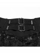 Gothic Style Black Sexy Exquisite Heavy Industry Flower Pattern Lace Split Long Skirt
