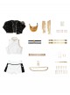 KPop Demon Hunters Rumi Black White Stage Halloween Cosplay Costume Set Without Shoes