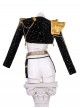 KPop Demon Hunters Rumi Black White Stage Halloween Cosplay Costume Set Without Shoes