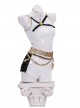 KPop Demon Hunters Rumi Black White Stage Halloween Cosplay Costume Set Without Shoes
