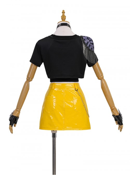 KPop Demon Hunters Mira Short Sleeves Halloween Cosplay Costume Set