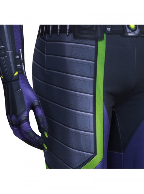 Game Marvels Spider Man 2 Spider Man Miles Morales Purple Reign Bodysuit Halloween Cosplay Costume Set
